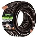 GearIT 4 Gauge Wire (25ft - Black Translucent) Copper Clad Aluminum CCA - Primary Automotive Wire Power/Ground, Battery Cable, Car Audio Speaker, RV Trailer, Amp, Electrical 4ga AWG 25 Feet