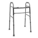 KosmoCare Steel Frame Height Adjustable Imported Walker | Mobility Aids for Seniors | Adult Walker | Walkers for Patients and Injured | 2-Button Folding Walker