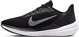 Nike Women's Air Winflo 9 Road Running Shoe, Black/Dark Smoke Grey/Pure Platinum/White, 7.5 Size
