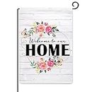 Floral Garden Flag Vertical Welcome Summer Sweet Home Yard Flag for Farmhouse Yard,Outdoor Decorations Garden Flag 12×18 Inch