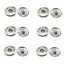 Sew on Snap Buttons, 6 Sets Press Studs Snaps Fasteners Buttons for Clothes Purse Handbag Craft DIY Supplies 15mm