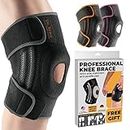 DR. BRACE ELITE Knee Brace with Side Stabilizers & Patella Gel Pads for Maximum Knee Pain Support and fast recovery for men and women-Please Check How To Size Video (Mercury, Medium)