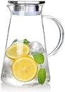 Glassware & Drinkware Water Glasses & Jug Set of 6 and Combo Transparent, Highball Water Glass and Jug Set for Dining Table (1.8ltr Steel lid jug)