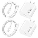 20W Fast Charger for iPhone 15/15 Pro/15 Pro Max, iPad Pro 12.9/11 inch, iPad 10/Mini 6, iPad Air 5th/4th, AirPods Pro, 2Pack USB C Wall Charger Type C Fast Charging Block with 3FT USB C to C Cable