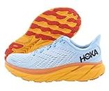 HOKA ONE ONE Clifton 8 Womens Shoes, Summer Song/Ice Flow, 9