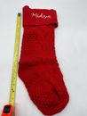 Personalization Mall Custom Christmas Cable Knit Red Stocking New Madison