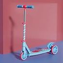 Lifelong Scooter for Kids 3+ Years - Foldable Kids Scooter with Adjustable Height - Kick Scooter Capacity 50kg- Baby Scooter Toys for 3+ Year Old boy & Girl - Skate Scooter (Sky Blue & Pink)
