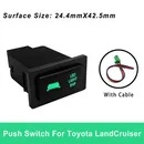 LED LIGHT BAR HORIZONTAL Push Switch for Toyota LandCruiser 80 Series LED GREEN 78 / 79 Series Steel
