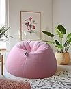 Mollismoons Pink Fur Bean Bag Supper Soft Bean Bag for Home Bean Bags Pink Color Bean Bag Chair Luxury Bean Bags (XXL for Teenager, Without Beans Covers only)