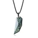 COAI Wolf Tooth Men's Healing Crystal Necklace, Stone