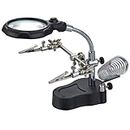 Nitya 3. 5X / 12X Helping Hand Magnifier Magnifying with Soldering Stand & LED Light