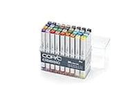 COPIC Classic Coloured Marker Pen - Set of 36 (Basic), for Art & Crafts, Colouring, Graphics, Highlighter, Design, Anime, Professional & Beginners, Art Supplies & Colouring Books