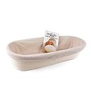(35x15 cm) Oval Proofing Basket Set by Bread Story– Oval Banneton/Brotform Handmade Unbleached Natural Cane Bread Baking Kit with Cloth Liner - Course Discount, & Coupon