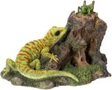 Gecko verde juguetón Vivid Arts | decoración de resina para el hogar o jardín | RL-PF16-B