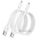 iPhone Charger Cable 1M,【Apple MFi Certified】 Fast iPhone Charging Lead 1 Metre, 2Pack USB A to Lightning Cables Wire for Apple iPhone 14 Pro Max/13 Mini/12 Plus/11 Pro/11/XS MAX/XR/8/7/6/iPad