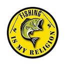 Fishing is My Religion Sticker Decal Boat Fishing Tackle 4x4