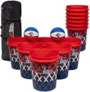 Giant Yard Pong X Basket Ball Game with Durable Balls and Buckets - Outdoor