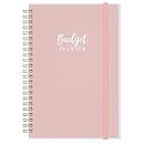 Budget Planner - Budget Book with Bill Organizer and Expense Tracker, 6.3" x 8.4", 12 Month Undated Finance Planner/Account Book to Take Control of Your Money with PP Cover - Elegant Pink
