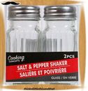 Glass Salt & Pepper Shaker Set Clear Glass ~Bistro Style Shakers
