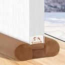 Yotache Under Door Draft Stopper - Easy to Install Double Side Draft Blocker - Seal for Bottom of Doors 30" to 36" - Blocks Noise and Keeps Cold Air Out - Brown