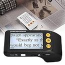 GEHPYYDS Handheld Digital Video Magnifying Glass,3.5 Inches 320 * 240 Screen,Portable E-Reader 2~25 Times Magnifying Glass,8 Image Color,Suitable For Myopia,Visually Impaired People,Black