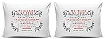 Set of My Husband/Wife My Love I Promise to Always Be There for You Gift Pillow Cases