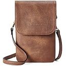 BOSTANTEN Crossbody Bag For Women Leather Small Crossbody Purse Cell Phone Wallet Purses Should Bag Brown