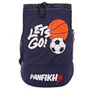 PANFIKH Sports Drawstring Bag/Football Kit Bag/Basketball Bag/Volleyball Kit Bag/Gym Bag for Men, Football Bag for Youth Kids - Football Accessories Drawstring Backpack - (Blue)