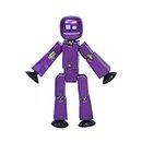 Zing StikBot Single Pack - Includes 1 StikBot - Collectible Action Figures and Accessories, Stop Motion Animation, Ages 4 and Up (Metal Eggplant)