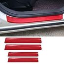 Electronica Car Door Sill Scuff Guard | Welcome Pedal Protect | Anti-Kick Scratch for Cars Doors (Carbon Fibre 4PCs Sticker)