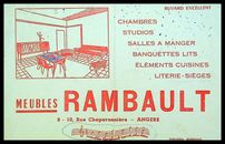 Buvard Publicitaire, Meubles RAMBAULT - Chambres, Studios, Banquettes