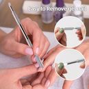 Stainless Steel Cuticle Pusher Double Headed Cuticle Set Dead Skin Trimming Stick Nail Art Polishing Tool For Home Manicure Beauty Salon
