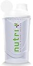 Nutri +-Plus Classic Shaker (Transparent) 600 ml für Eiweiß-, Protein- und Diätshakes - mit Schraubverschluss und Sieb - BPA-frei