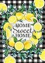 Toland Home Garden 1012638 Lemon Wreath Summer Flag 28x40 Inch Double Sided for Outdoor Lemon House Yard Decoration