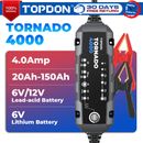 TOPDON T4000 4A Cargador de Batería Automático 12V Carga Inteligente de 9 Pasos
