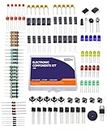 Insignia Labs - Electronic Components Kit with 150+ Components - Includes Resistors, Transistors, LEDs, Capacitors, LDR, Buzzer, Ics, Storage Box and more for Electronic DIY Projects