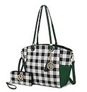 MKF Collection Shoulder Bag for Women, Vegan Leather Top-Handle Crossbody Purse Tote Satchel Handbag, Karlie Green
