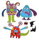 Buddy & Barney , Silly Monsters Bath Stickers, Bath Toys for Babies 1 2 3 4 5 Year Olds Fun Bath Toy Toddlers Silly Faces