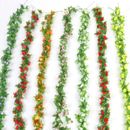 Silk Rose Artificial Flowers Vine Garland Fake Ivy Arch Hanging Fake Plant Decor