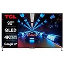TCL 98C735 98 Zoll (248 cm) QLED Fernseher, 4K UHD, Google TV, 4K HDR Pro, 120Hz Motion Clarity PRO, HDMI 2.1, Dolby Vision & Atmos, ONKYO Sound, Voice Control, Metal Housing Alexa compatible