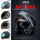 DOT Modular Flip Up Motorcycle Bluetooth Helmet Full Face Dual Visor Moto Helmet