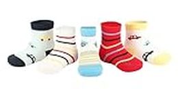 YES MUMMA Mid-Calf Socks For Baby Boys,Made With Durable, Cotton,cushioned socks,Winter Wear,Cute Designs For Baby Boy -Size- 24-36 M (Pack of 5 Pairs-Multicolour)