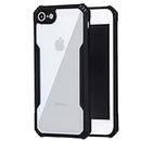 STUNNY Shockproof Crystal Clear Back Cover Case for Apple iPhone 6s | 360 Degree Protection | Transparent Back Cover Case Compatible with Apple iPhone 6s (Clear PC + Black TPU Bumper)