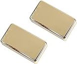 2Pcs Made of Copper Guitar Humbucker Pickup Covers No Holes for Electric Guitar Replacement (Gold)
