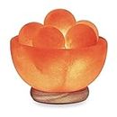 Himalayan Glow Bowl Massage Ball Salt lamp with Wooden Base and Dimmer Switch by WBM