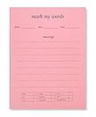 Kate Spade New York Memo Notepad, Small Scratch Pad for Notes, Cute Pink Writing Pad with 125 Sheets, Mark My Words
