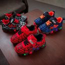 Kids Boys Girls Spider-Man Light Up Shoes LED Flashing Casual Sneakers Gifts AU
