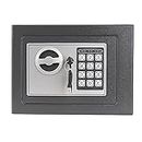 Security Safe - Digital Safe, Electronic Steel, Fireproof Lock Box with Keypad to Protect Money, Jewelry, Passports for Home, Business or Travel Black