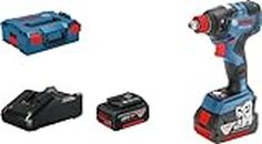 Bosch GDX 18V-200 C Heavy Duty Cordless Impact Driver/Wrench, M16, 200 Nm, 3,400 rpm, 1.2 Kg + Quick Charger & 2 X GBA 18V 4.0ah Battery in L-BOXX 136