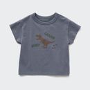 Kid's Dry Crew Neck Printed T-Shirt with Quick-Drying | Gray | Age 3-4 | UNIQLO US
